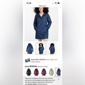 L.L. Bean Women's Deep Blue Ski Jacket